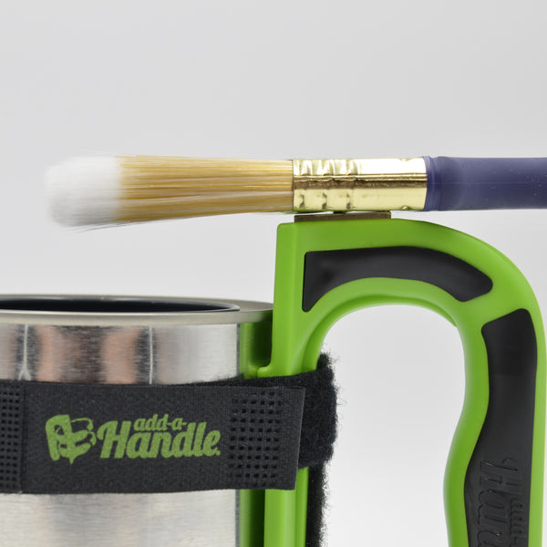Add-a-Handle easily holds paintbrush on magnet